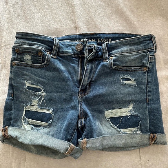 American Eagle Distressed Denim Shorts - Picture 1 of 4